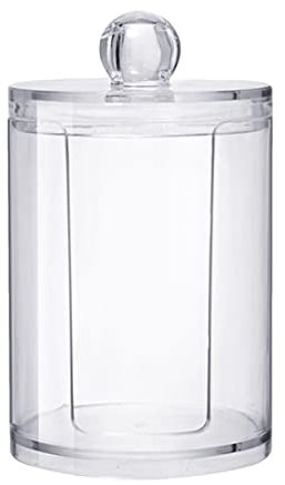 Ipetboom Dispensador Transparente de Discos de Algodón con Tapa, Caja Organizadora Pequeña de Plástico para Maquillaje, Diseño Compacto Antimoho, Adecuado para Baño y Tocador