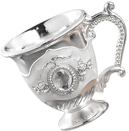 Sosoport Gobelet En Alliage Européen Vintage, Coupe à Vin Blanc Délicate, Métal Argenté, Robuste Et Décoratif, Pour Fête Et Usage Domestique, Tasse à Vin Rétro