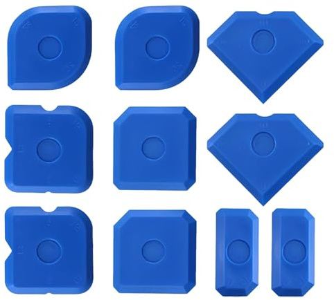 10 Pcs Sealant Finishing Tool Set, Reusable Smoothing Caulking Tool Kit, Multi-Edge Seam Scraper Sealant Tools for Kitchen Bathroom Floor Caulking and Sealing Projects