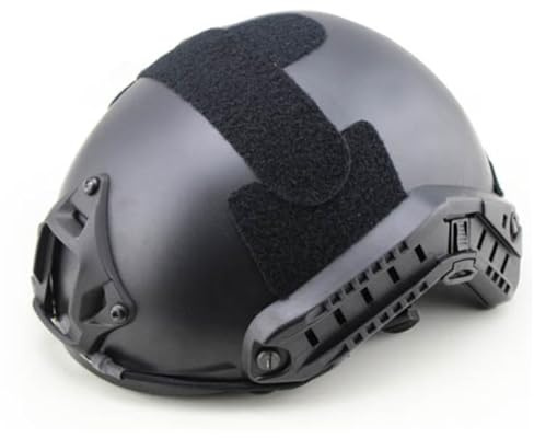 Casque Noir Ajustable avec Adaptateurs Multifonctions Et Conception Respirante Équipement Tactique pour L'entraînement CS