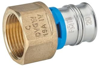 CONEL CONNECT MV2 Übergang IG – Pressfitting Messing, Innengewinde, für Trinkwasser & Heizung – verschiedene Größen (20 mm x 3/4)