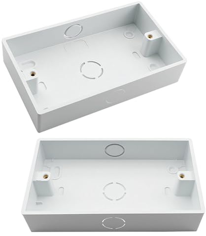 Akfldms Doppelter Wandmontage-Lichtschalter Elektrisch 2 Stück 2 Gang Aufputz-Dose 146 Typ, Steckdosen-Pattress-Box