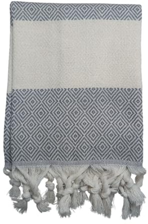 Grey 100% Cotton Turkish Hammam hand Towel – Lightweight, Highly Absorbent & Multi-Purpose
