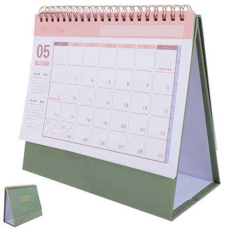HEMOTON Månadskalender med Twinwire Bindning Flexibel Målsättningsplanerare och Skrivbordsorganisatör Bordskalender från till December för och Hem