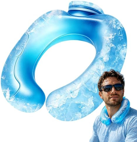 Tube Rafraîchissant Cou 900ml PVC, Réutilisable Anti-Canicule Sport Bureau