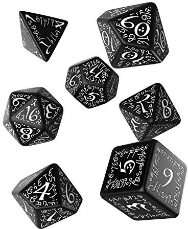 Schwarz-Weiß Elfen Würfel Set