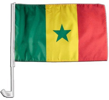 Digni Drapeau de Voiture Sénégal - 30 x 40 cm