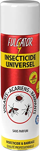 FULGATOR - Insecticide UNIVERSEL - Action 3 en 1 contre les insectes volants, insectes rampants et acariens - Élimine les nuisibles et offre un effet barrage - Sans odeur - Fabriqué en France - 500mL