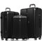 FERGÉ Kofferset 3 teilig Hartschale Toulouse Reisekoffer Trolley-Set (Handgepäck, L, XL) 3er Set Hartschalenkoffer Roll-Koffer 4 Rollen 100% ABS schwarz