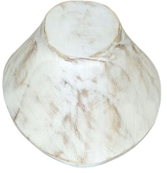 Coco Papaya Buste présentoir à colliers en bois massif blanc cérusé