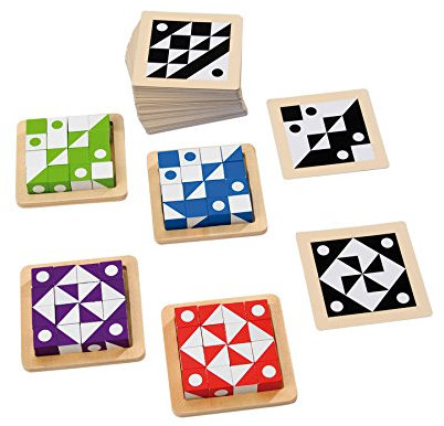 Mindware - Q-Bitz, Muster legen - Konzentrationsspiel Kinder Denkspiel Logikspiel