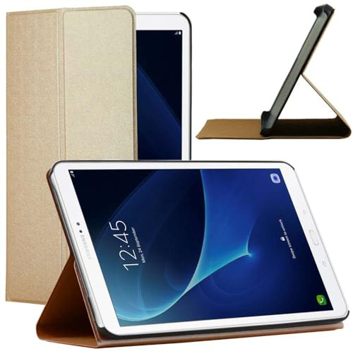 ebestStar - kompatibel mit Samsung Galaxy Tab A6 Hülle Tab A 10.1 (2018/2016) T580 T585 Schlank SmartCover [Ultra Dünn] Schutzhülle Etui, Ständer Case Cover, Gold [Tab: 254.2 x 155.3 x 8.2mm, 10.1'']