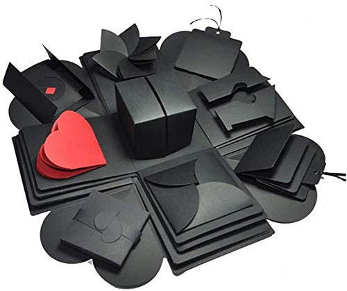 Qplcdg Kreative Überraschung Box, ExplosionBox,DIY Geschenk Scrapbook,Handgemachtes Scrapbook Foto-Album für Valentine, Weihnachten,Muttertag, Geburtstag,Hochzeit.