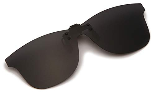 Long Keeper Clip On Occhiali da Sole Lenti Polarizzate da Uomo Donna (Grigio)