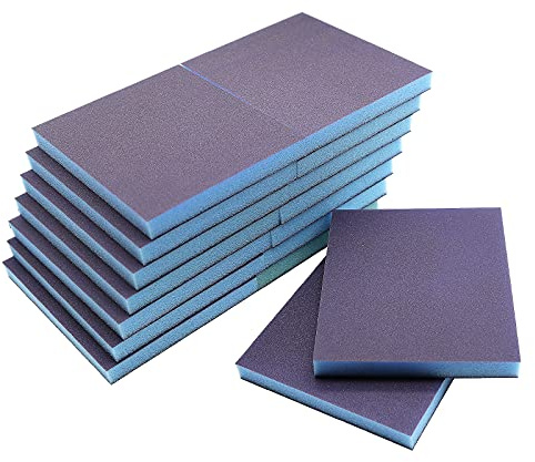 16Pcs 220 Grit Sanding Sponge, Jamiikury Sanding Blocks Washable and Reusable, Wet Dry Sandpaper Sponge for Wood Metal FurniturePaint and Drywall