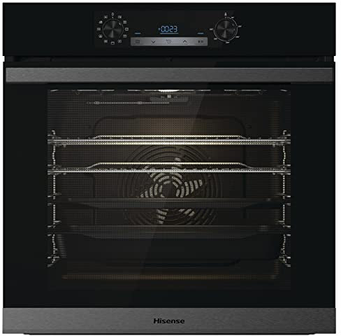 Hisense BSA63222ABUK 77L Built-in Electric Single Oven - Jet black - A Rated, 59.5 x 56.4 x 59.5 cm (L x W x H)
