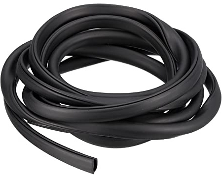 sourcing map U-Kanal-Kantenverkleidung, 2,5 m lang, Gummidichtung, Kantenschutz, passend für 4,5–5 mm Kanten, (B x H), Schwarz