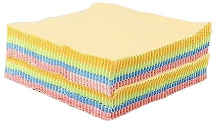 100 Stück Reinigungstuch, 5,1 x 5,1 Zoll Bunte Mikrofaser Reinigungstücher, Verdickte Strick Brillen Reinigungstücher Für Kameraobjektive, Brillen, Bildschirme, Handys