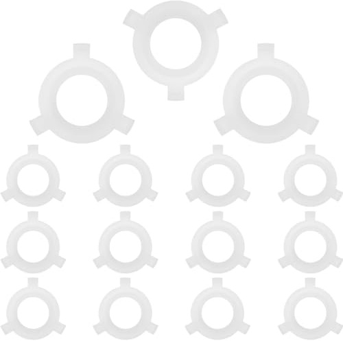 Acmerota Paquete de 15 anillos reductores de pantalla de lámpara E27 a E14,Convertidores Adaptadores E27 a E14 Anillos adaptadores de pantalla de lámpara Arandela del convertidor del anillo