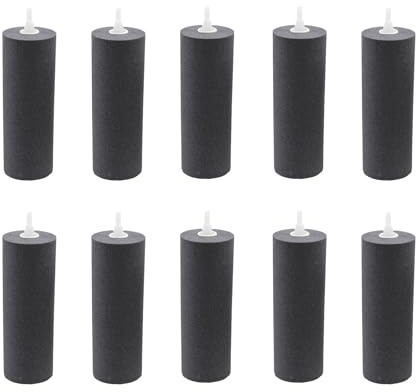 AQUANEAT Aquarium Air Stones 6x2 inch 10 pcs, Large Airstone, Aerator Bubble Diffuser, Air Pump Accessories Air Stones for Aquariums, Hydroponic, Ponds and Fish Tanks