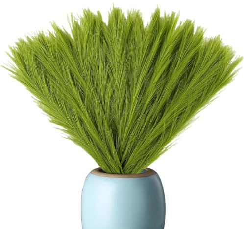 30 Piezas De Hierba De Pampa Artificial - Hierba De Pampa Esponjosa - Decoración De Flores Secas De Hierba De Pampa Falsa - Plumas para Relleno Florero, Estética Dormitorio, Decoración Bohemia Hogar