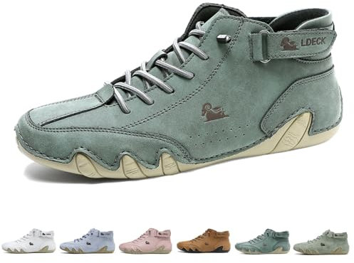 MEIION Ergonomischer, wasserdichter & schmerzlindernder Leder-Barfußschuh für Herbst und Winter Barfußschuhe für Herren und Damen – Bequeme, Atmungsaktive