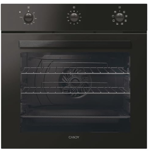 Candy Idea Built-in Fan Oven, 65L, Black, A+ Rated | 8 Functions, Aquactiva Cleaning System, Side Racks, Smart Contents, 59.5x59.5x56.8cm, F MCIDC N602/CA
