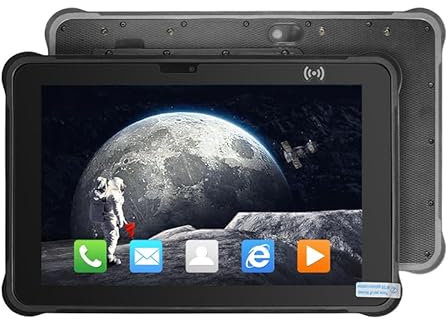 Kayoote Tablette robuste Android 13 12 000 mAh 10,1 HD 8 Go + 256 Go Tablette PC étanche 5 MP + 13 MP Octa-Core 4G LTE GPS Tablette d'extérieur industrielle robuste BT5.1/WiFi 5/GPS/OTG/NFC – Noir