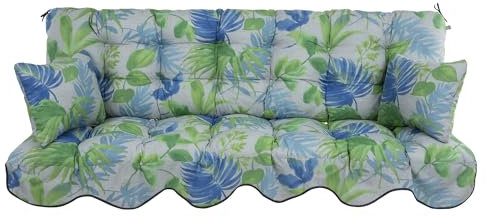 PATIO Hollywoodschaukel Auflage 180x50 cm Minorca Sitzpolster Rückenlehne 2 Seitenkissen Befestigungsschnüre Volant vorne