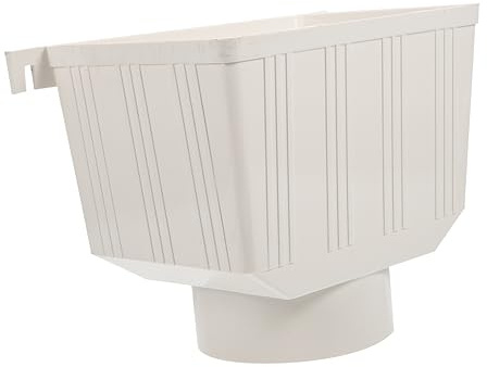 NOLITOY Seau Collecteur Gouttière Collection Pluie Système De Collecte d'eau Inverseur De Pluviale Barils De Récupération d'eau Plongeur PVC Blanche