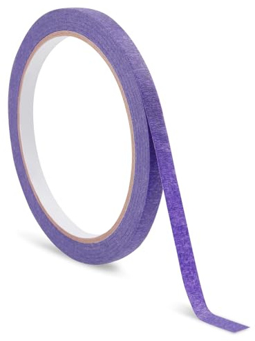 Unikeen Tapes, Ruban de Masquage Aquarelle Vinyle Masquage de Précision Ruban Adhésif Fine Masking Tape Bande Autocollante pour Peinture Automobile Vernissage L'artisanat Décoration, Violet (7mm*20m)