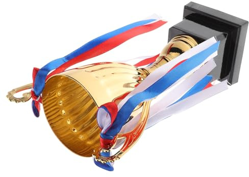 GOOHOCHY Coppa in Metallo Oro per Premi Competizione Sportiva Mini Coppa con Base Stabile e Incisione Artistica Premio Campionato per Atleti e Tornei Scolastici