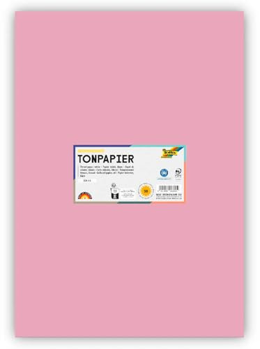 Tonpapier 130g/qm, DIN A3, 50er Pack (Rosa)