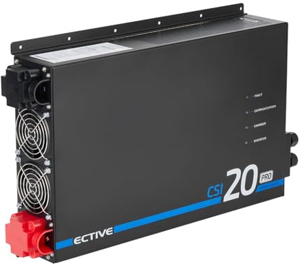 ECTIVE - CSI 2000 PA PRO 2000 W Wechselrichter mit Power-Assist & 150A Ladegerät – extrem leiser Lüfter & Bluetooth-Steuerung - für Wohnmobil, Camper, Van, Offgrid