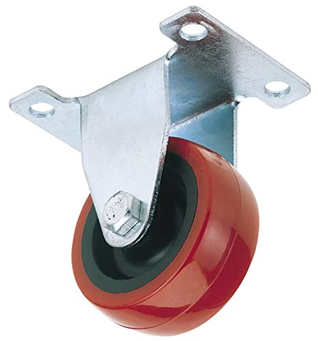 Draper 65512 75 kg 50 mm Diameter S.W.L Fixed Plate Fixing Polyurethane Wheel