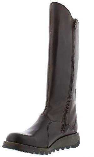 FLY London Damen Mol 2 Langschaftstiefel, Braun Dkbrown 004, 39 EU