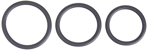 Doc Johnson OptiMALE - Thin 3 C-Ring Set - Stretchy Silicone - Slate