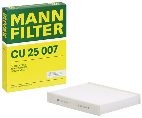MANN-FILTER, CU 25 007 Innenraumfilter | Für PKW, Staub- und Pollenfiltration, Verbesserte Luftqualität, Schutz der Innenraumluft, Echte OE-Technologie