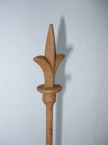 3 Stück, Gartenstab, Rankstab, Rosenstab, 116 cm, Spitze, Eisen , Rost