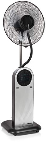 Tristar VE-5887 Fernbedienbarer Ventilator mit Nebelfunktion, 3 einstellbare Leistungsstufen mit Timerfunktion und 1,8 L Wassertank, Durchmesser 40 cm