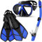 Smyidel Set di boccaglio,Set per Snorkeling e Immersioni, Maschera Subacquea + Pinne + Tubo Respiratore + Sacca da Trasporto, Unisex Kit Maschera Nuoto per Adulti Adolescenti