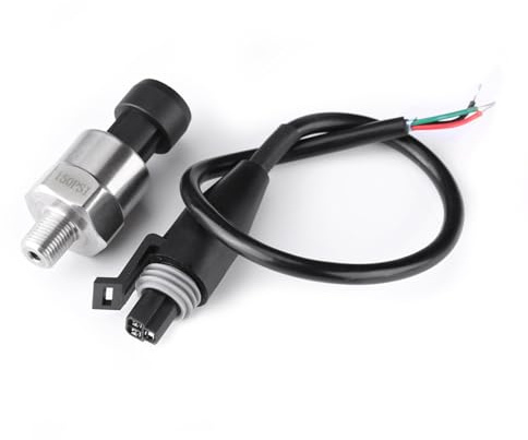 Pressure Transducer, 1/8 NPT Thread Stainless Steel Pressure Sensor for Oil Fuel Air Water(150PSI)