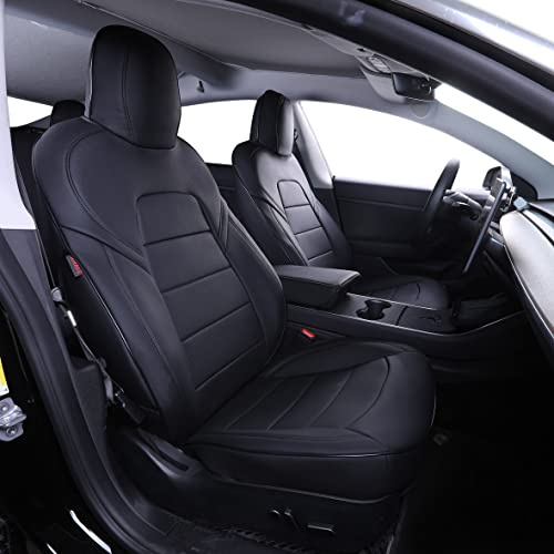Easeadd Custom Seat Covers for Tesla Model 3 Seat Covers 2019-2023,5 Seats Performance,Long Range AWD,Standard Plus - Black