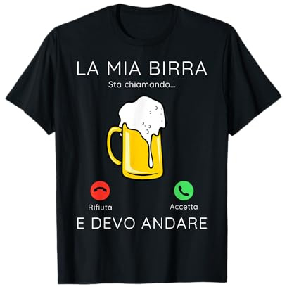 la mia birra sta chiamando birra regalo Birraio Birreria Maglietta