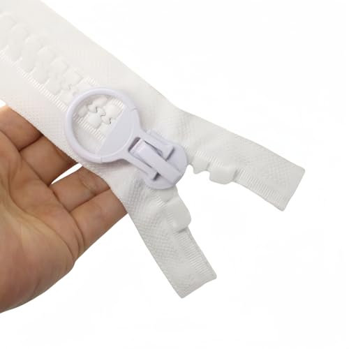 ByaHoGa 213 cm #20 super grande, cerniera divisibile, chiusura lampo per cappotto, tenda (bianco)