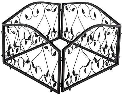Beetzaun Metall Rankhilfe Gartenzaun Rankgitter Garten Gartenstecker Gartenpfähle Rasenkanten Gartenzäune Pflanzenstützen für Gartendeko,Deko Für Kletterpflanzen,Dekozaun ( Color : B , Size : 4 PCS )