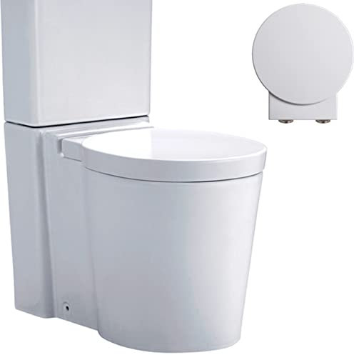 Toilettendeckel, Toilettensitz Runde Form – Toilettendeckel mit Absenkautomatik – Ideal Standard WC Sitz – Klodeckel Abnehmbar – Klobrille Robust – Weiß