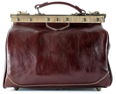 lePelou Arzttasche aus Leder, Vintage Arzttasche, Leder Doktortasche, Gladstone Tasche, Leder Umhängetasche, Handtasche, Schultertasche