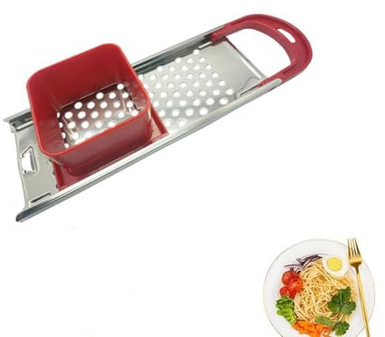 Gsycle Máquina para Hacer Spaetzle, Fabricante Tradicional Alemán De Fideos De Huevo, Prensa Spaetzle De Acero Inoxidable, Herramienta para Hacer Spaetzle para Albóndigas Alemanas(Rojo)