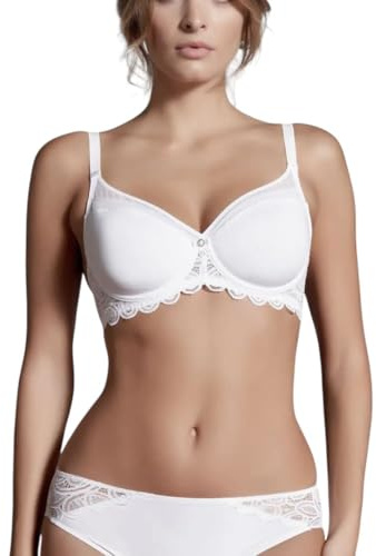 Lepel 1 Pezzo di Reggiseno Donna Balconcino con Ferretto Coppa Preformata 481 Belseno Soiree Bianco 6C